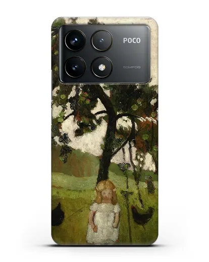 Чехол Елизавета с курицей под яблоней (Модерзон-Беккер Паула) силиконовый для Xiaomi Poco F6 Pro