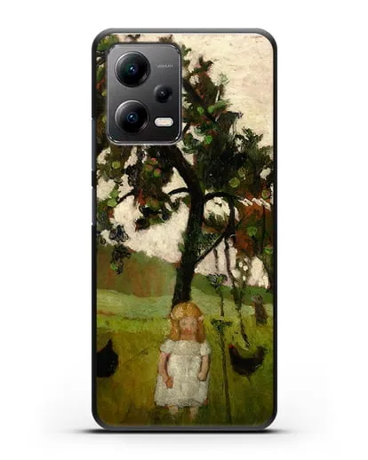 Чехол Елизавета с курицей под яблоней (Модерзон-Беккер Паула) силиконовый для Xiaomi Poco X5