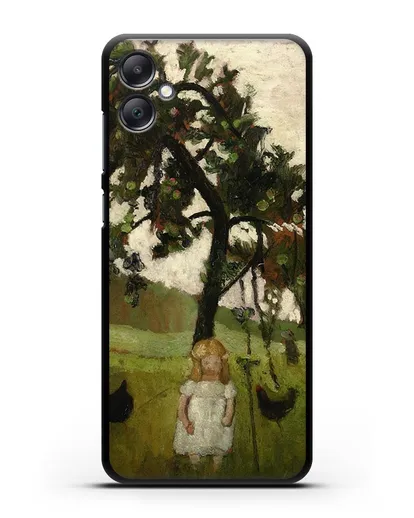 Чехол Елизавета с курицей под яблоней (Модерзон-Беккер Паула) силиконовый для Samsung Galaxy A05 [SM-A055]