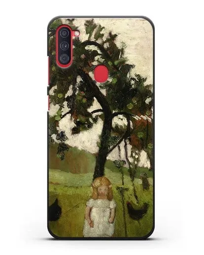 Чехол Елизавета с курицей под яблоней (Модерзон-Беккер Паула) силиконовый для Samsung Galaxy A11 [SM-A115F]