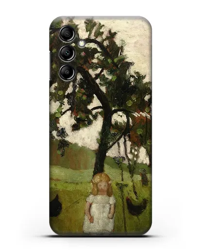 Чехол Елизавета с курицей под яблоней (Модерзон-Беккер Паула) силиконовый для Samsung Galaxy A14 [SM-A145]