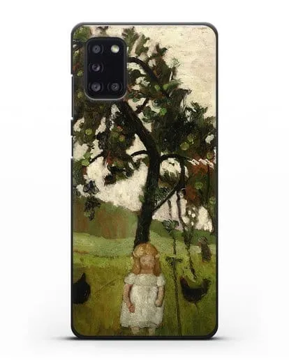 Чехол Елизавета с курицей под яблоней (Модерзон-Беккер Паула) силиконовый для Samsung Galaxy A31 [SM-A315F]