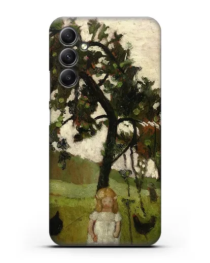 Чехол Елизавета с курицей под яблоней (Модерзон-Беккер Паула) силиконовый для Samsung Galaxy A34 [SM-A346]