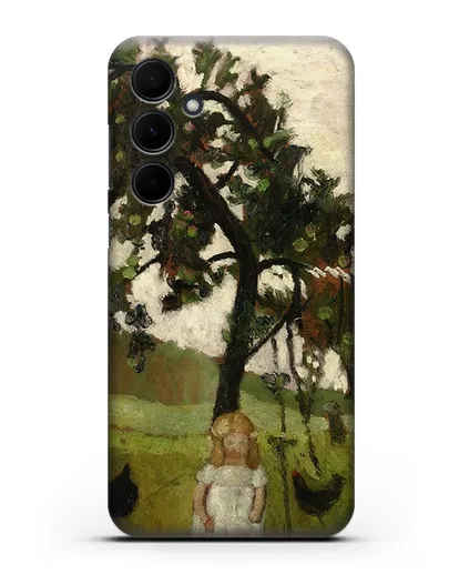 Чехол Елизавета с курицей под яблоней (Модерзон-Беккер Паула) силиконовый для Samsung Galaxy A35 [SM-A356]