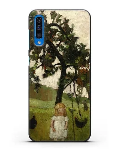 Чехол Елизавета с курицей под яблоней (Модерзон-Беккер Паула) силиконовый для Samsung Galaxy A50