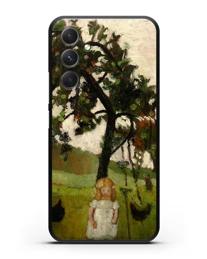 Чехол Елизавета с курицей под яблоней (Модерзон-Беккер Паула) силиконовый для Samsung Galaxy A54 [SM-A536]