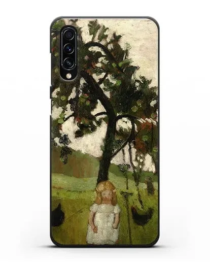 Чехол Елизавета с курицей под яблоней (Модерзон-Беккер Паула) силиконовый для Samsung Galaxy A70s [SM-A707F]