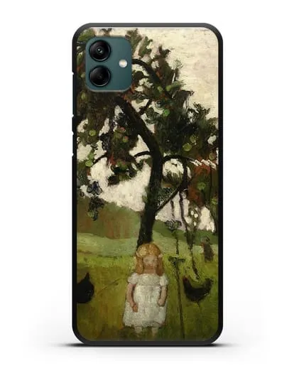 Чехол Елизавета с курицей под яблоней (Модерзон-Беккер Паула) силиконовый для Samsung Galaxy A04 [SM-A045F]