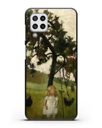 Чехол Елизавета с курицей под яблоней (Модерзон-Беккер Паула) силиконовый для Samsung Galaxy M32 [SM-M325F]