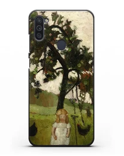 Чехол Елизавета с курицей под яблоней (Модерзон-Беккер Паула) силиконовый для Samsung Galaxy M11 [SM-M115F]