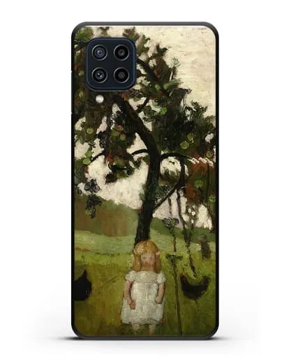 Чехол Елизавета с курицей под яблоней (Модерзон-Беккер Паула) силиконовый для Samsung Galaxy M22 [M225F]