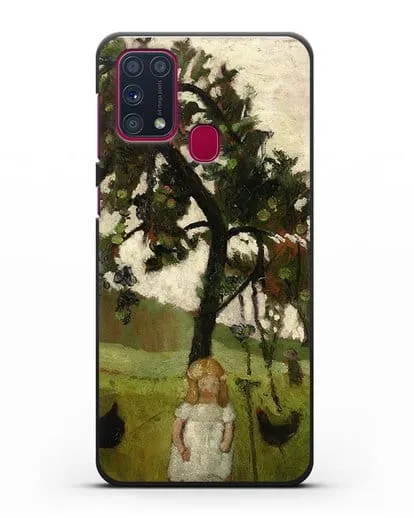 Чехол Елизавета с курицей под яблоней (Модерзон-Беккер Паула) силиконовый для Samsung Galaxy M31 [SM-M315F]