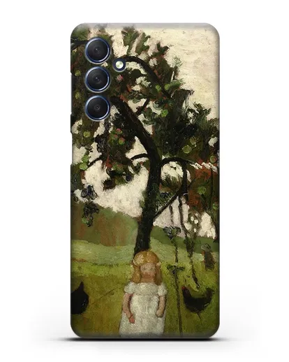 Чехол Елизавета с курицей под яблоней (Модерзон-Беккер Паула) силиконовый для Samsung Galaxy M54 [SM-M546]