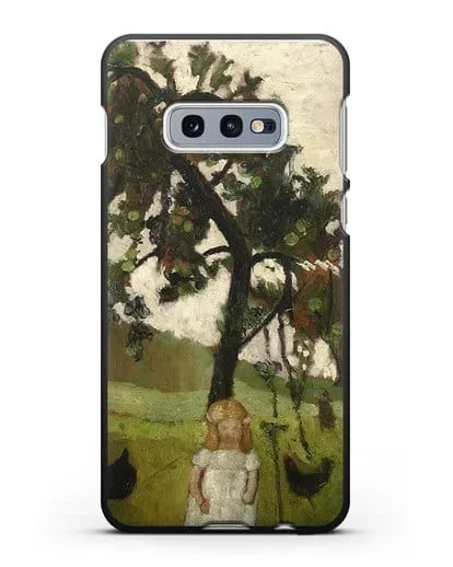 Чехол Елизавета с курицей под яблоней (Модерзон-Беккер Паула) силиконовый для Samsung Galaxy S10e [SM-G970F]