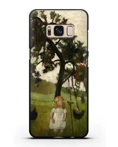 Чехол Елизавета с курицей под яблоней (Модерзон-Беккер Паула) силиконовый для Samsung Galaxy S8 [SM-950F]