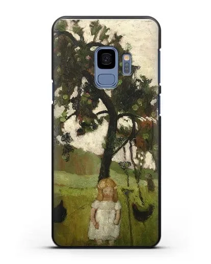Чехол Елизавета с курицей под яблоней (Модерзон-Беккер Паула) силиконовый для Samsung Galaxy S9 [SM-G960F]