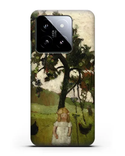 Чехол Елизавета с курицей под яблоней (Модерзон-Беккер Паула) силиконовый для Xiaomi 14