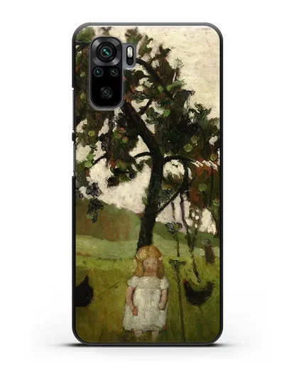 Чехол Елизавета с курицей под яблоней (Модерзон-Беккер Паула) силиконовый для Xiaomi Redmi Note 10S