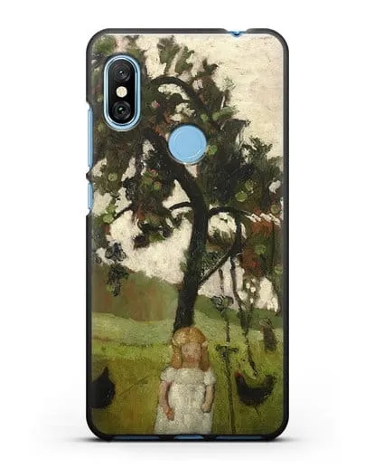 Чехол Елизавета с курицей под яблоней (Модерзон-Беккер Паула) силиконовый для Xiaomi Redmi Note 6 Pro