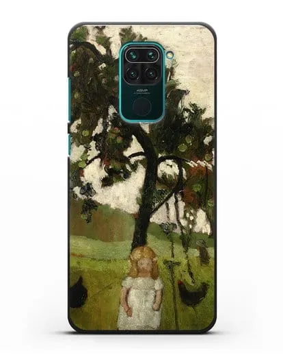 Чехол Елизавета с курицей под яблоней (Модерзон-Беккер Паула) силиконовый для Xiaomi Redmi Note 9