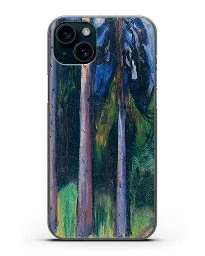 Чехол Лес (Мунк Эдвард) силиконовый для iPhone 15 Plus