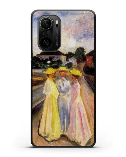 Чехол Три девушки на причале (Мунк Эдвард) силиконовый для Xiaomi Poco F3