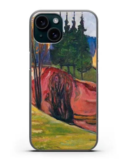 Чехол Тюрингенский Лес (Мунк Эдвард) силиконовый для iPhone 15