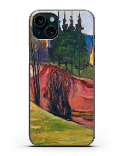 Чехол Тюрингенский Лес (Мунк Эдвард) силиконовый для iPhone 15 Plus