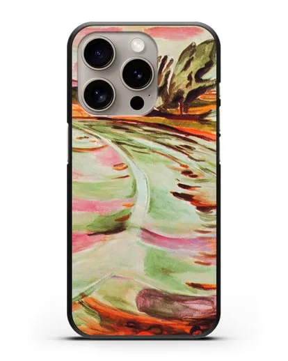 Чехол Волна (Мунк Эдвард) силиконовый для iPhone 15 Pro