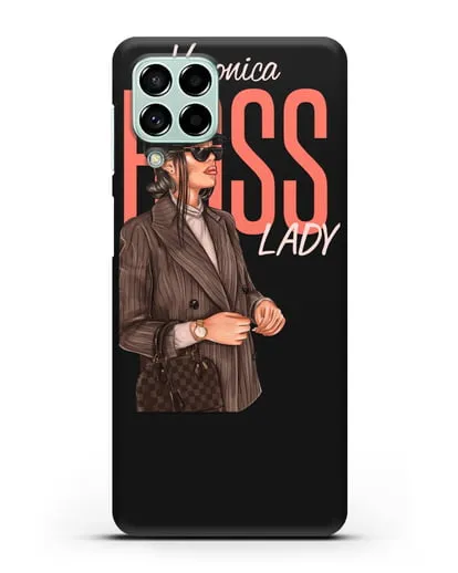Именной чехол с иллюстрацией Леди Босс силиконовый для Samsung Galaxy M53 [SM-M536]