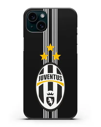 Чехол с логотипом Ювентус силиконовый для iPhone 15 Plus