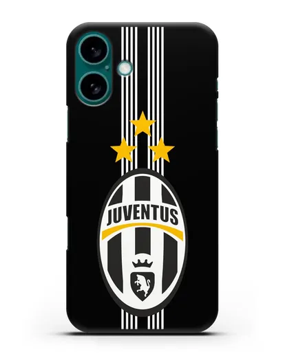 Чехол с логотипом Ювентус силиконовый для iPhone 16 Plus