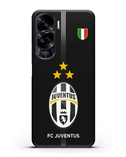 Чехол Ювентус со звездами и флагом Италии силиконовый для Honor 90 Lite