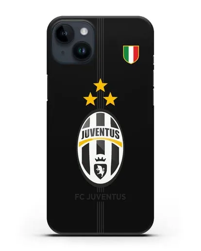 Чехол Ювентус со звездами и флагом Италии силиконовый для iPhone 14 Plus