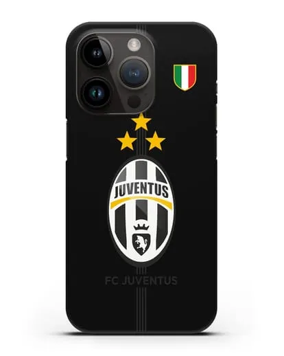 Чехол Ювентус со звездами и флагом Италии силиконовый для iPhone 14 Pro