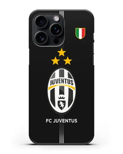 Чехол Ювентус со звездами и флагом Италии силиконовый для iPhone 15 Pro Max