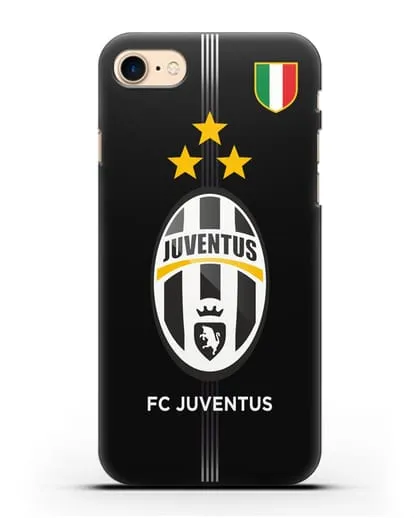 Чехол Ювентус со звездами и флагом Италии силиконовый для iPhone 7