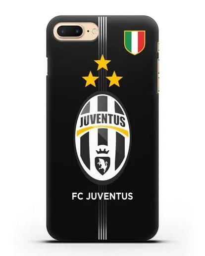 Чехол Ювентус со звездами и флагом Италии силиконовый для iPhone 7 Plus