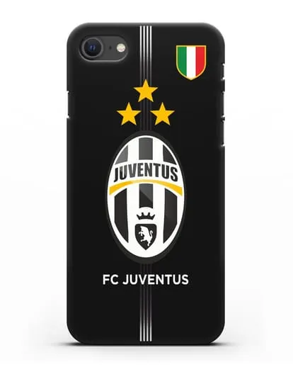 Чехол Ювентус со звездами и флагом Италии силиконовый для iPhone SE 2020
