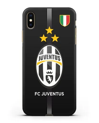 Чехол Ювентус со звездами и флагом Италии силиконовый для iPhone XS Max