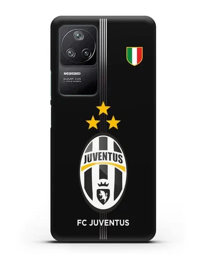 Чехол Ювентус со звездами и флагом Италии силиконовый для Xiaomi Poco F4
