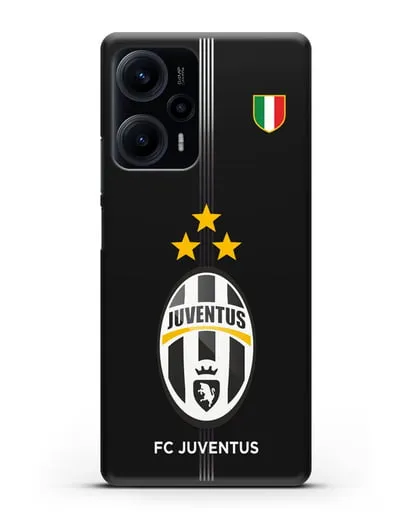 Чехол Ювентус со звездами и флагом Италии силиконовый для Xiaomi Poco F5