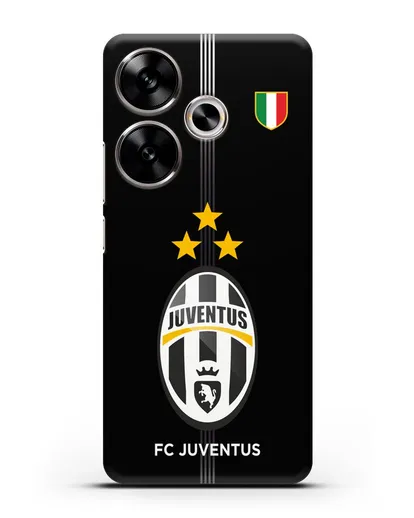 Чехол Ювентус со звездами и флагом Италии силиконовый для Xiaomi Poco F6