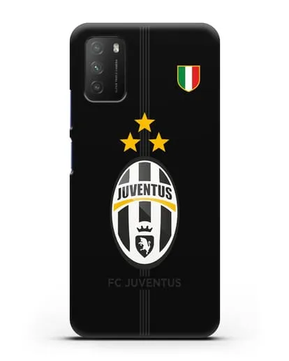 Чехол Ювентус со звездами и флагом Италии силиконовый для Xiaomi Poco M3