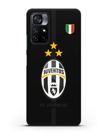 Чехол Ювентус со звездами и флагом Италии силиконовый для Xiaomi Poco M4 Pro 5G