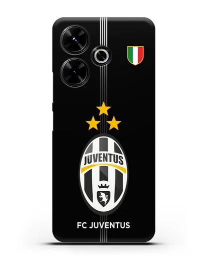 Чехол Ювентус со звездами и флагом Италии силиконовый для Xiaomi Poco M6