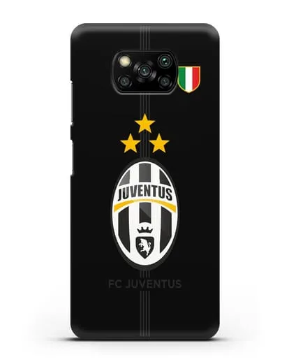 Чехол Ювентус со звездами и флагом Италии силиконовый для Xiaomi Poco X3