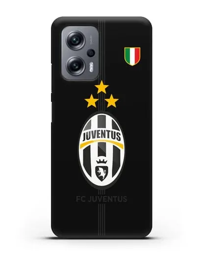 Чехол Ювентус со звездами и флагом Италии силиконовый для Xiaomi Poco X4 GT