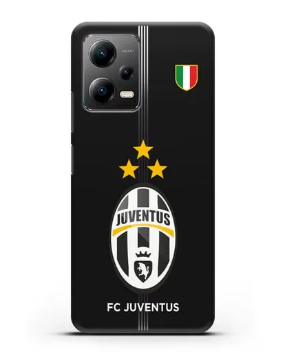 Чехол Ювентус со звездами и флагом Италии силиконовый для Xiaomi Poco X5
