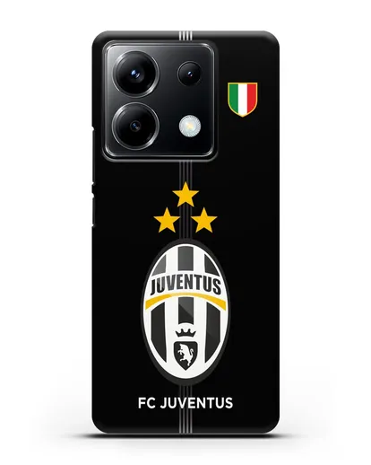 Чехол Ювентус со звездами и флагом Италии силиконовый для Xiaomi Poco X6